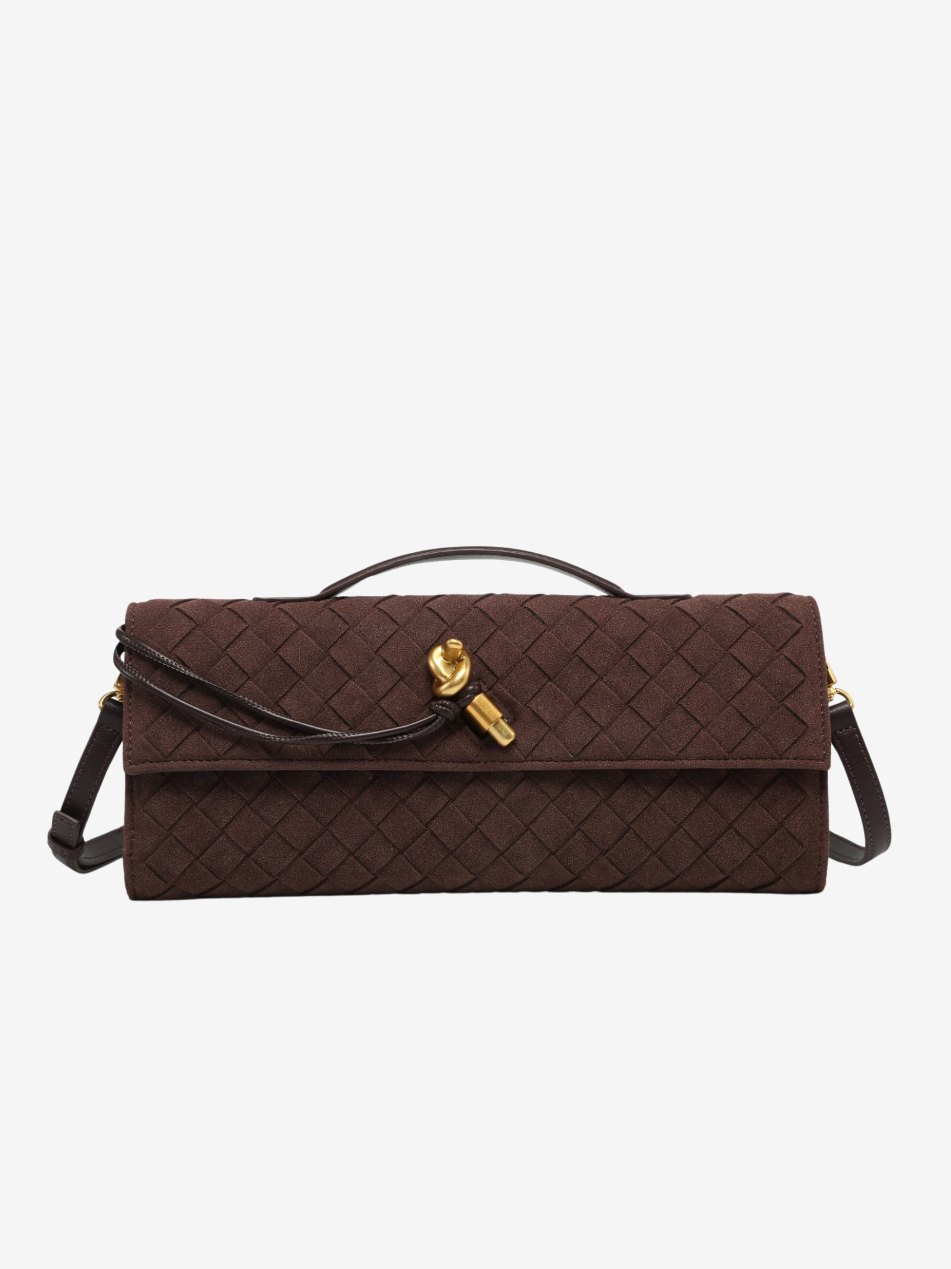 Anna Wpleciona Zamszowa Kopertówka