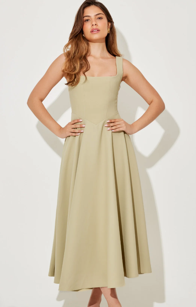 Solivière Elegancka sukienka midi