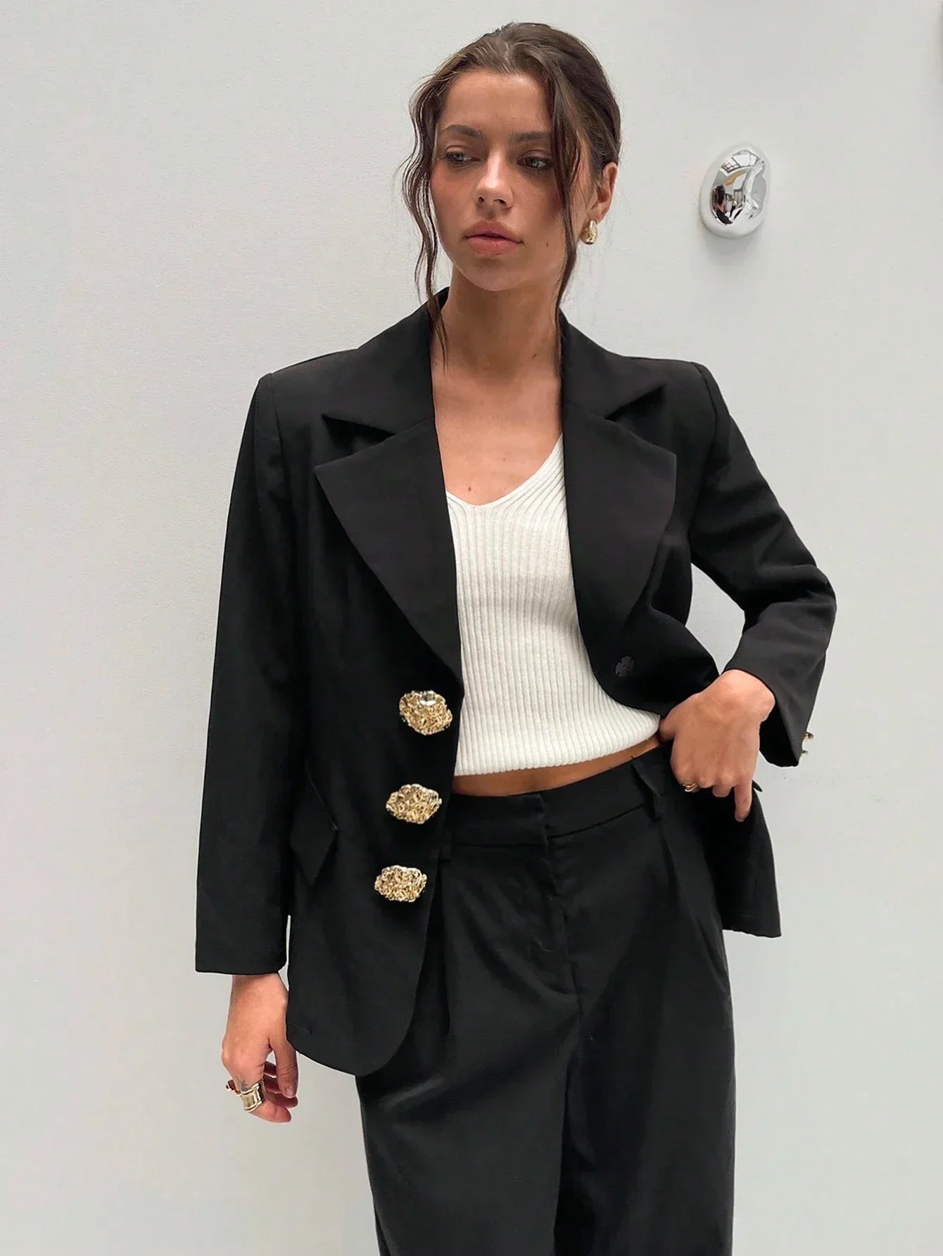 Marynarka Clara stylowa retro z asymetrycznym krojem