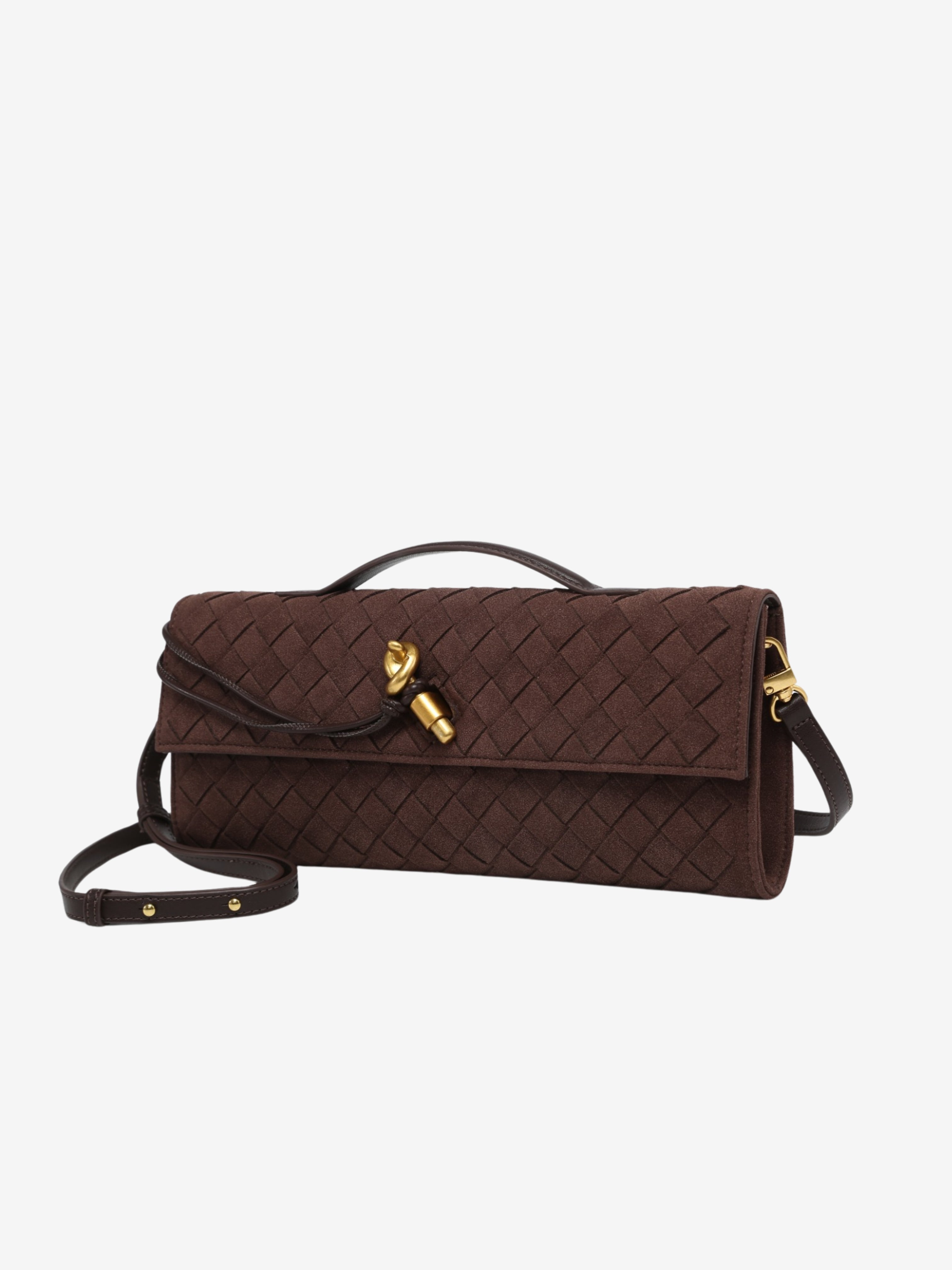 Anna Wpleciona Zamszowa Kopertówka