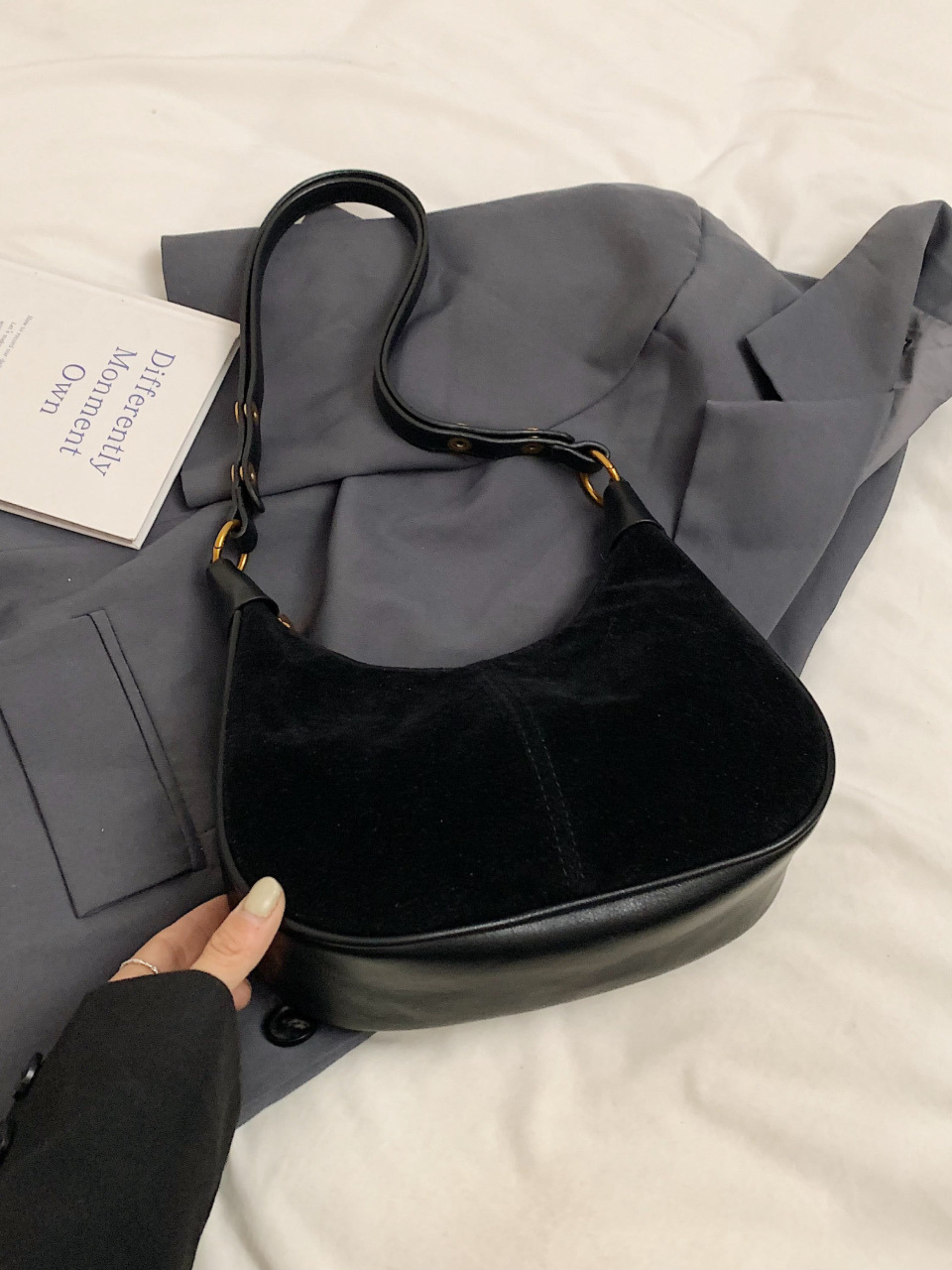 Élodie Zamszowa Torba na Ramię