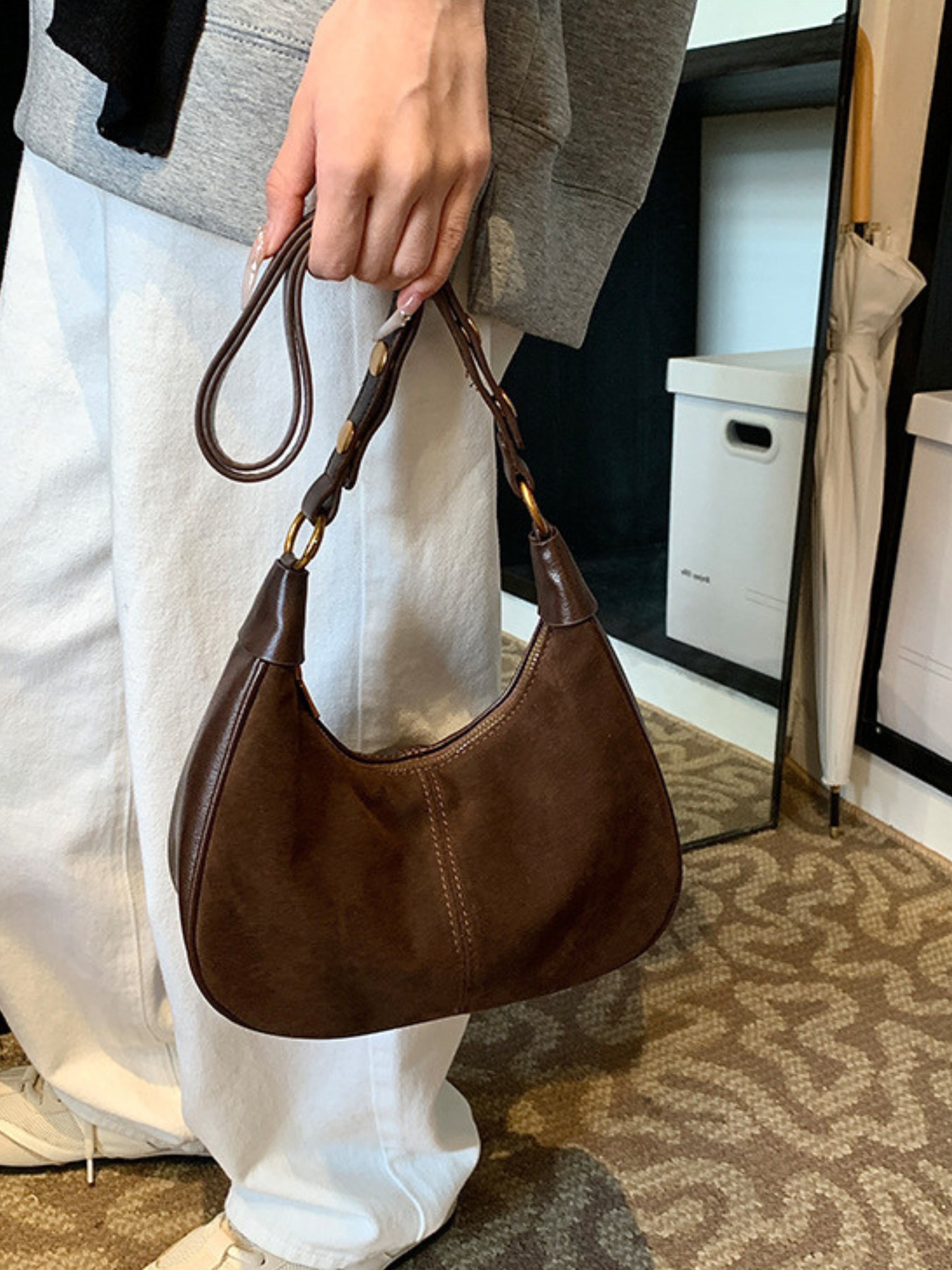 Élodie Zamszowa Torba na Ramię