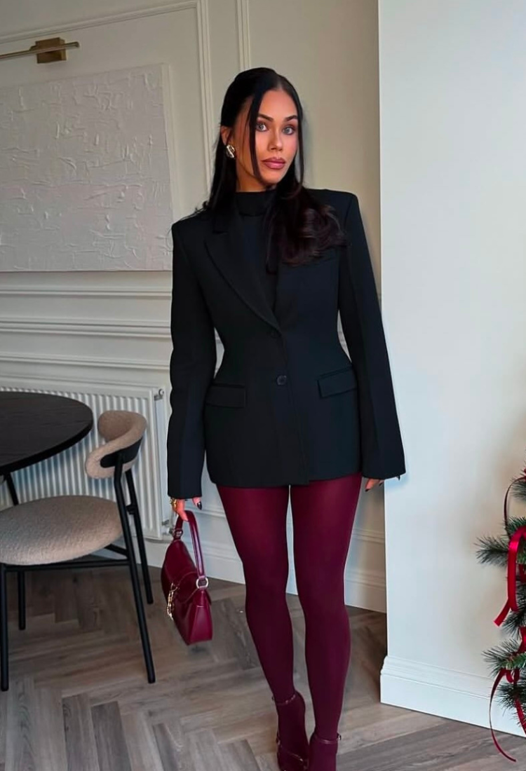 Marynarka Ava dopasowana czarna