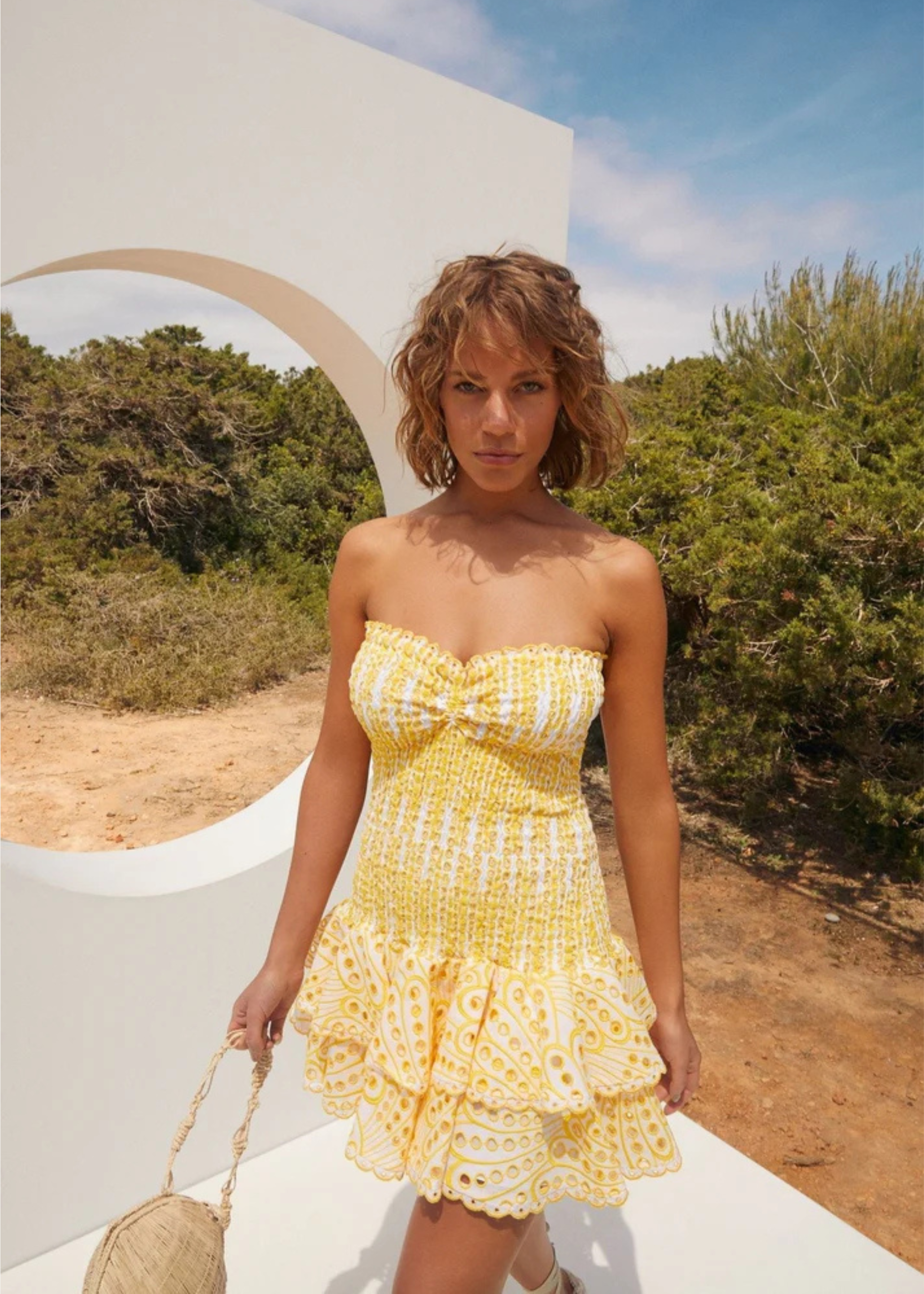 Sukienka Mini Dolly Greece z Koronką