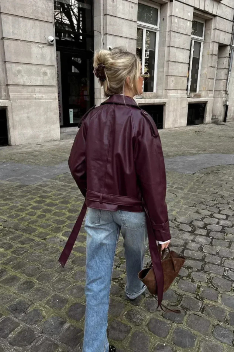 Kurtka Isabella vintage z sztucznej skóry