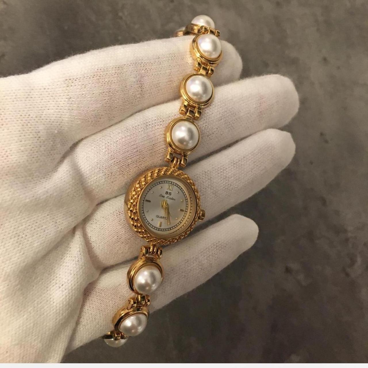 Zegarek Maravelle z perłowymi ogniwami