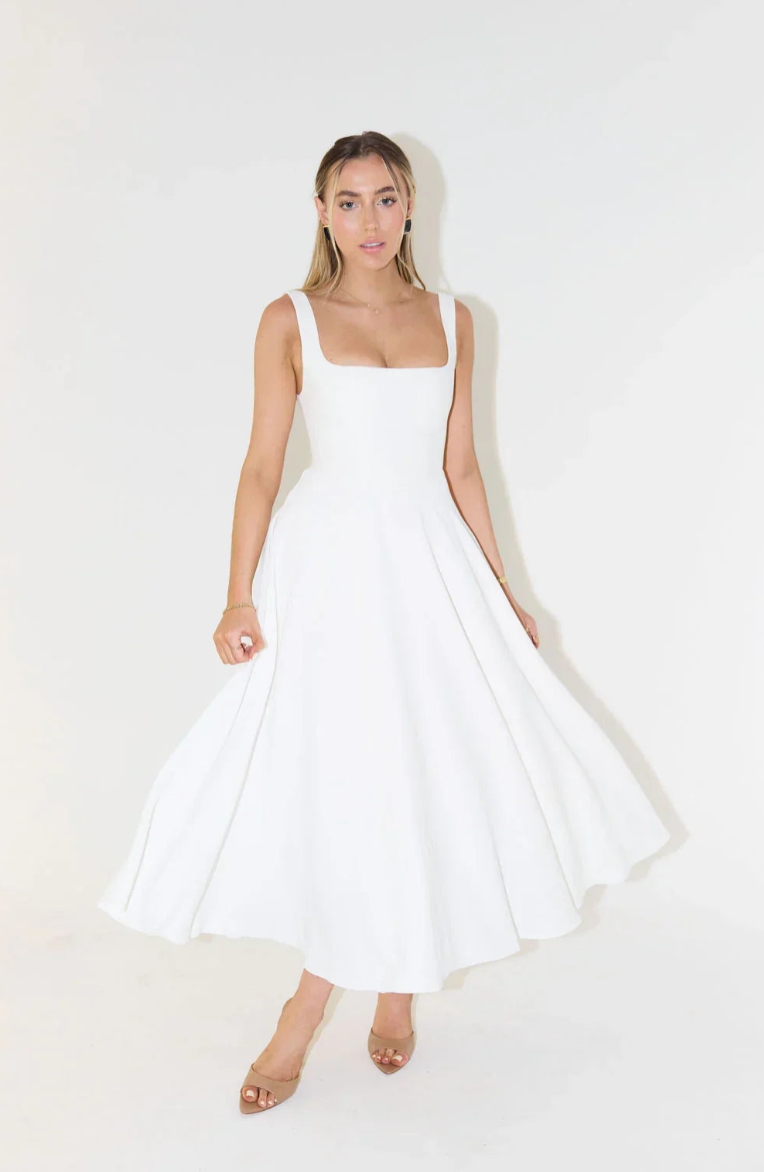 Solivière Elegancka sukienka midi