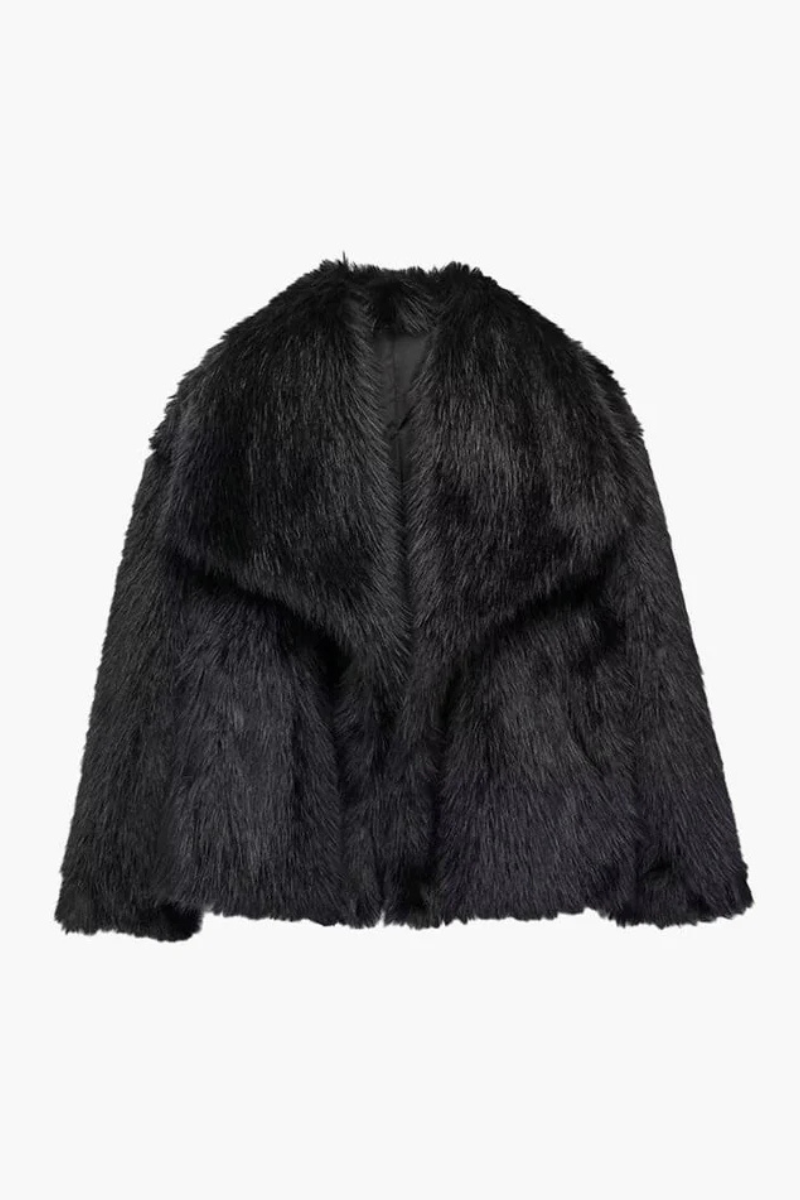 Luksusowa Sophia sztuczna futro kurtka