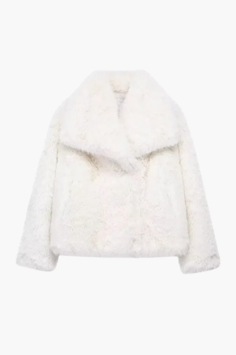 Luksusowa Sophia sztuczna futro kurtka