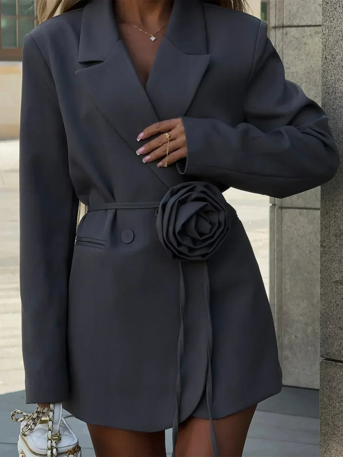 Marynarka Lila w kwiaty do biura