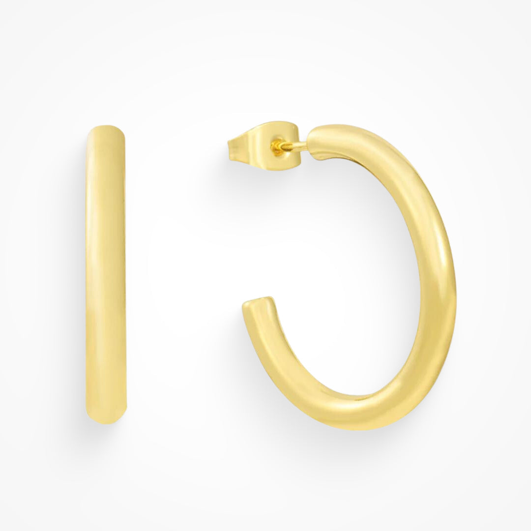 Kolczyki Beverly Hills Hoops - Złote